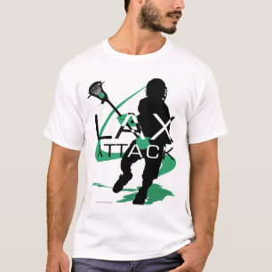 Lacrosse-Jungen grüner LAX-Angriffs-T - Shirt