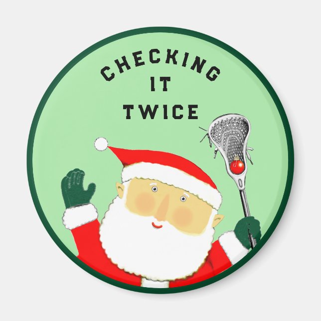 Lacrosse Kleine Geschenk Magnet (Vorne)