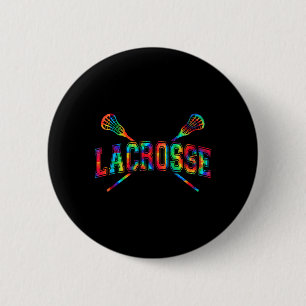 Lacrosse Krawatte-Farbstoff Crossed Sticks Cool La Button