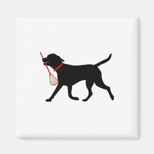 Lacrosse Labrador holt Lacrosse Stick Black Lab T Magnet