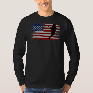 Lacrosse Lax American Flag T-Shirt