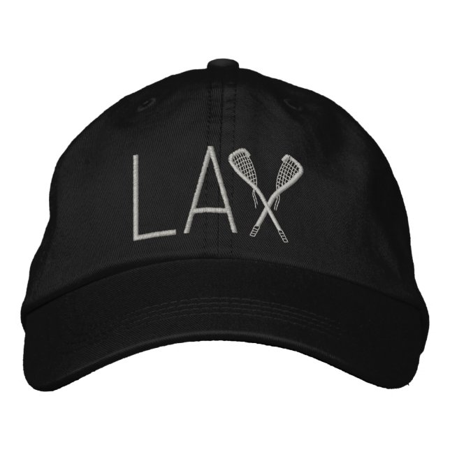 Lacrosse LAX bestickte Lacrosse Sticks Cap Baseballkappe (Vorderseite)