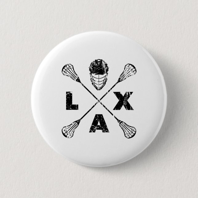 Lacrosse Lax Cross Axis Black Colorway Button (Vorderseite)