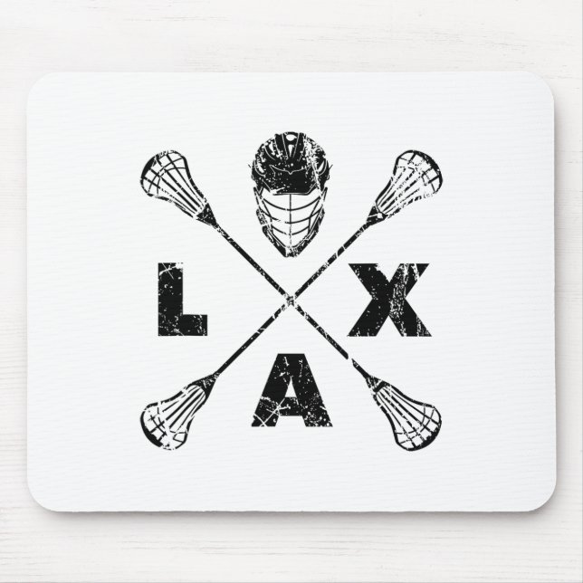 Lacrosse Lax Cross Axis Black Colorway Mousepad (Vorne)