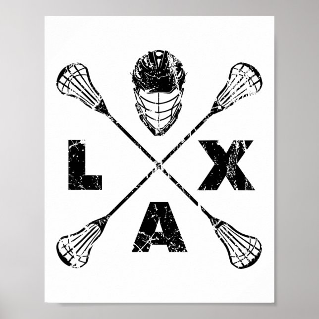 Lacrosse Lax Cross Axis Black Colorway Poster (Vorne)