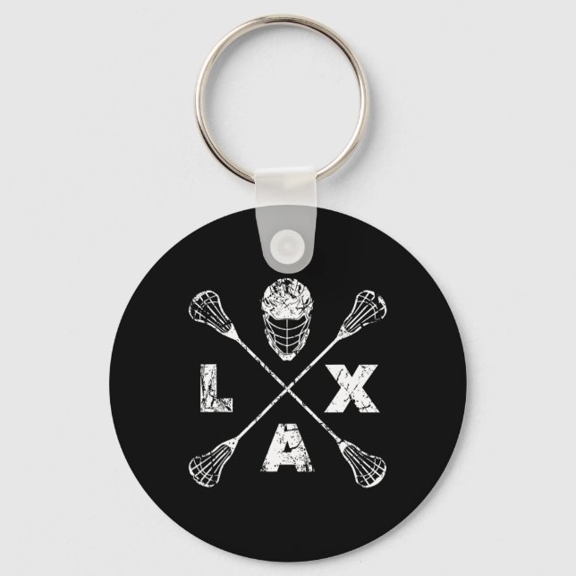 Lacrosse Lax Cross Axis Schlüsselanhänger (Vorderseite)