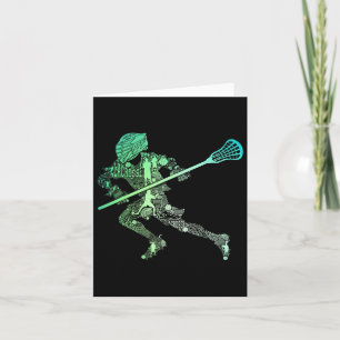 Lacrosse Lax Player Athlete Sporty Coach Team Spar Karte