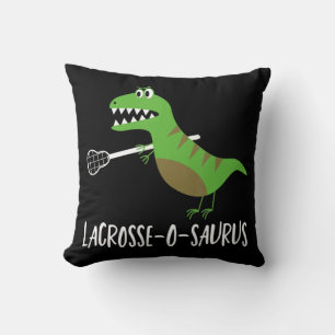 Lacrosse Lax Player Dinosaur Dino Lover Sport Gif Kissen
