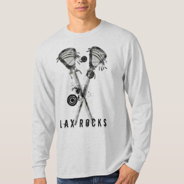 Lacrosse Lax Rocks! T-Shirt (Vorderseite)