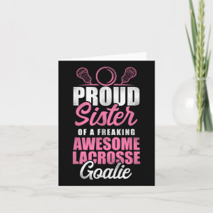 Lacrosse Lax Sister Goalie Proud Schwester eines F Karte