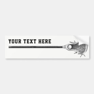 Lacrosse Lax Stick Bumper Sticker Autoaufkleber