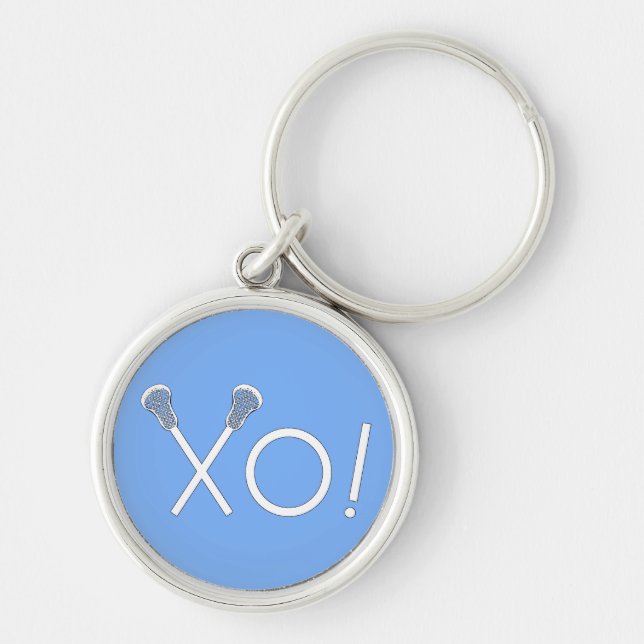 Lacrosse Liebe Novelty Schlüsselanhänger (Vorne)