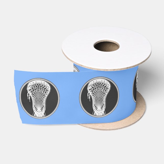 Lacrosse Light Blue Satin Ribbon Satinband (Spule)