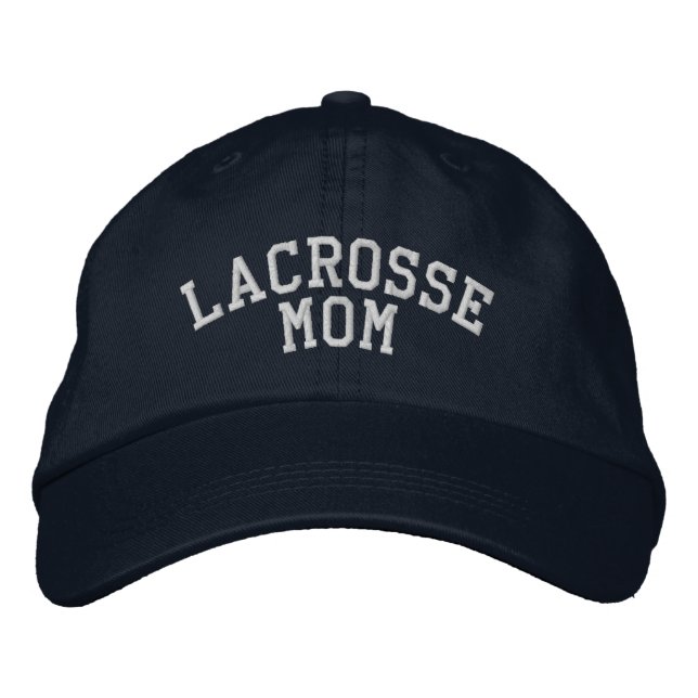 Lacrosse Mama bestickt Bestickte Baseballkappe (Vorderseite)