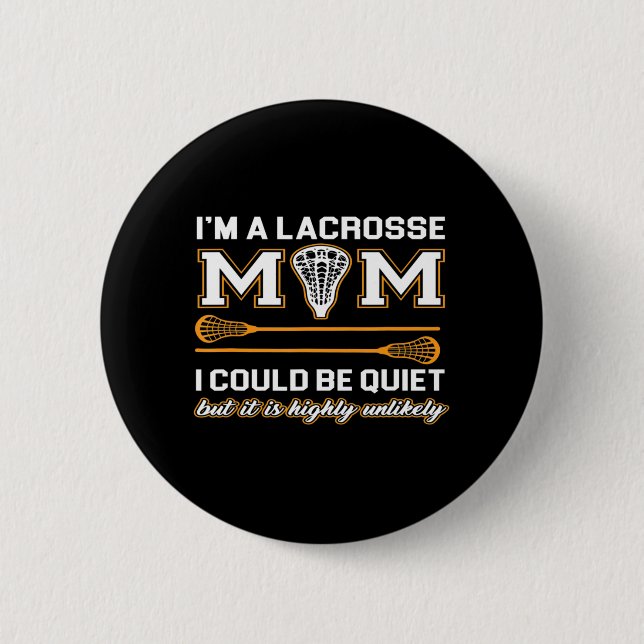 Lacrosse Mama Lacrosse Geschenke Button (Vorderseite)