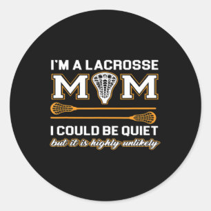 Lacrosse Mama Lacrosse Geschenke Runder Aufkleber