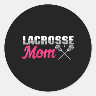 Lacrosse Mama Lax Player Mother Ball Sport Game St Runder Aufkleber