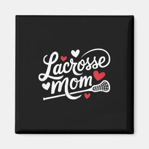 Lacrosse-Mama Niedliche Lacrosse-Spielerin Mutter Magnet