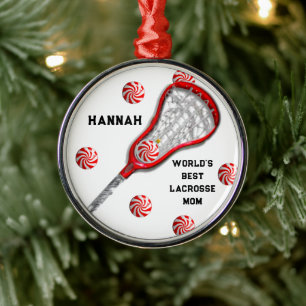 Lacrosse-Mama Ornament Aus Metall