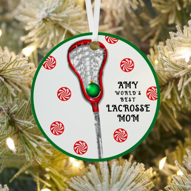 Lacrosse-Mama Ornament Aus Metall (InSitu)