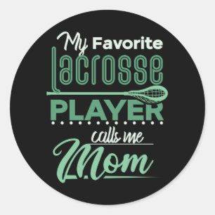 Lacrosse-Mama Runder Aufkleber