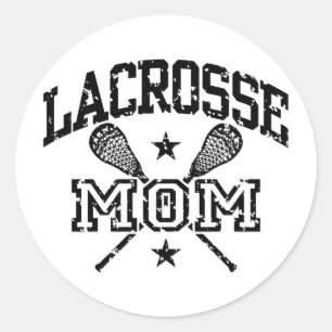 Lacrosse-Mama Runder Aufkleber