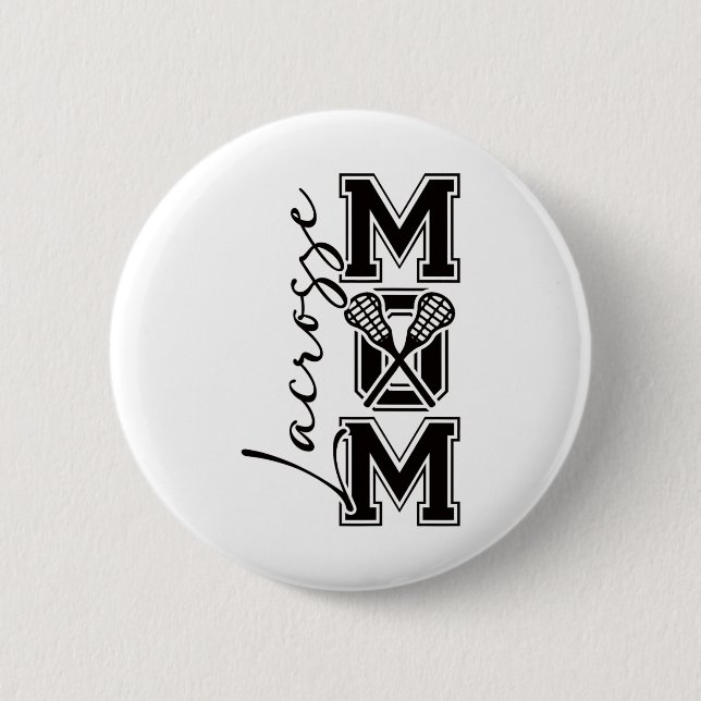 Lacrosse Mama Shirt Niedlich Lacrosse Player Desig Button (Vorderseite)