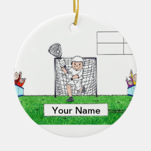 Lacrosse, männlich - leer keramik ornament