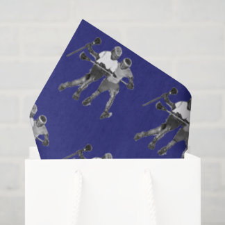 Lacrosse-Mannschaft Blau Seidenpapier