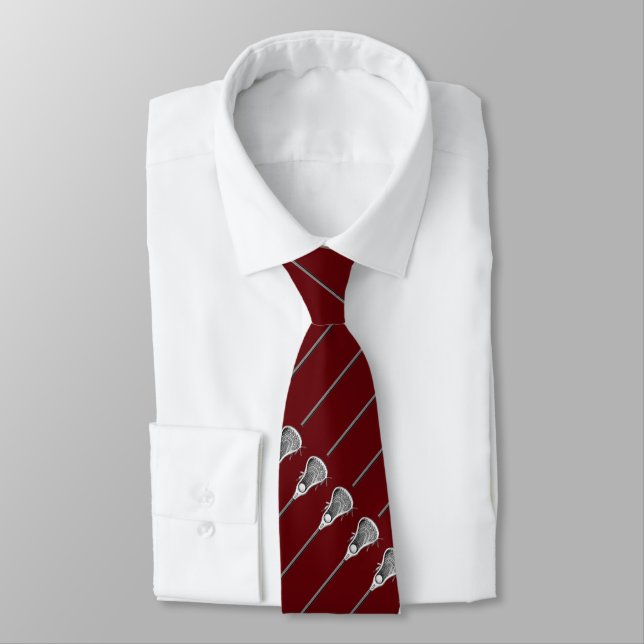 Lacrosse Maroon Neck Tie Krawatte (Gebunden)