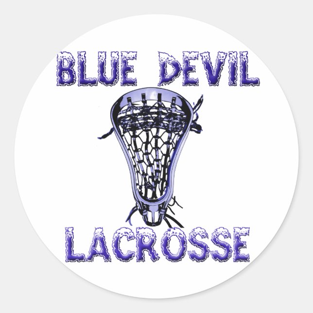 Lacrosse Mascot BlueDevil Sticker (Vorderseite)