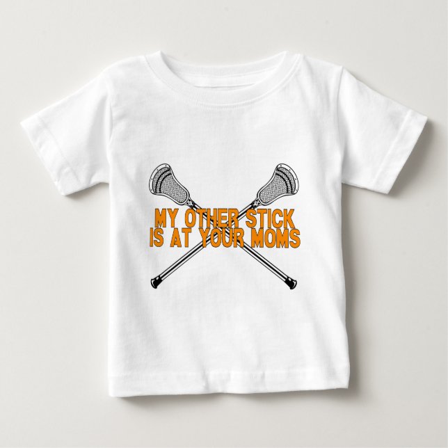 Lacrosse mein anderer Stock Baby T-shirt (Vorderseite)