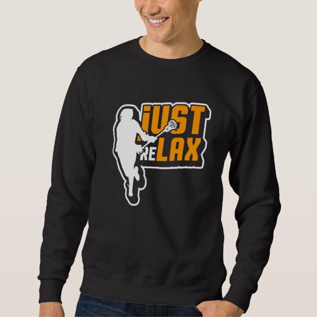 Lacrosse Mens Lax Stick Lacrosse Player Sweatshirt (Vorderseite)
