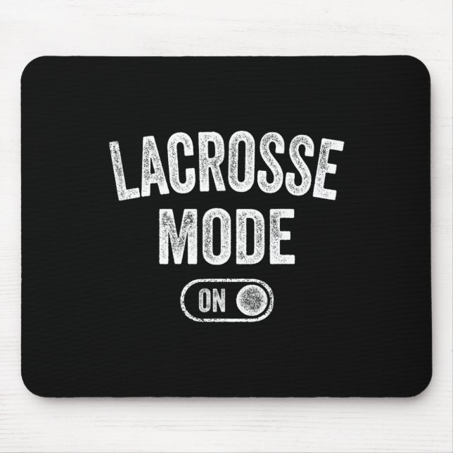 Lacrosse Modus auf dem lustigen Lax Player Geschen Mousepad (Vorne)