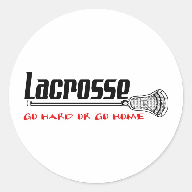 Lacrosse Motivation Hartkleber Runder Aufkleber (Vorderseite)