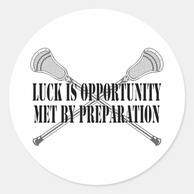 Lacrosse Motivation Luck Sticker (Vorderseite)