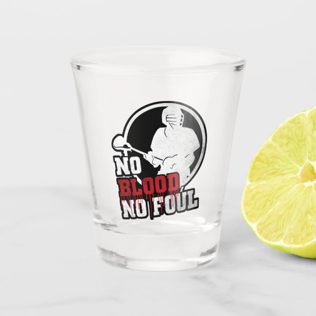 Lacrosse No Blood No Foul Schnapsglas (Vorderseite)