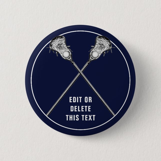 Lacrosse Novelty Geschenke Button (Vorderseite)