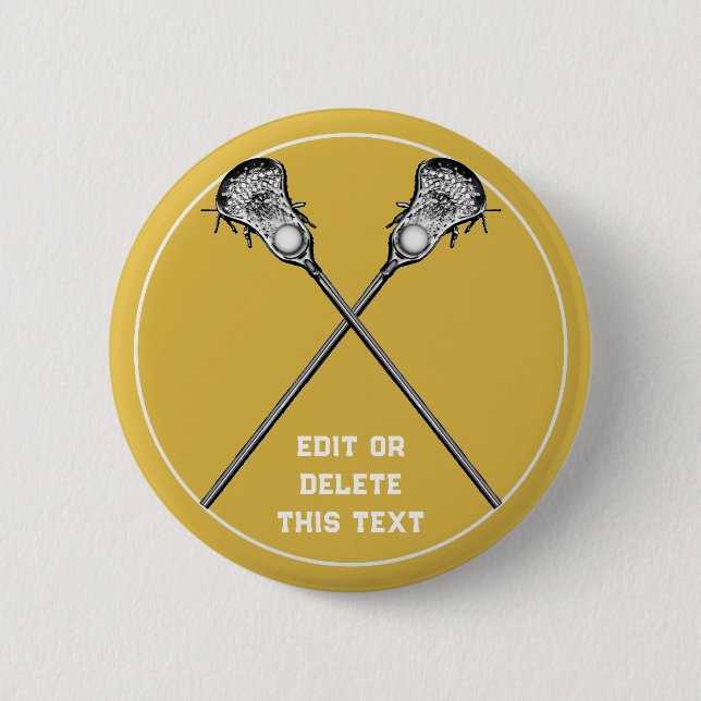 Lacrosse Novelty Geschenke Button (Vorderseite)