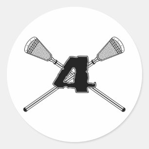 Lacrosse Number 04 Aufkleber