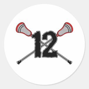 Lacrosse Number 12 2 Aufkleber