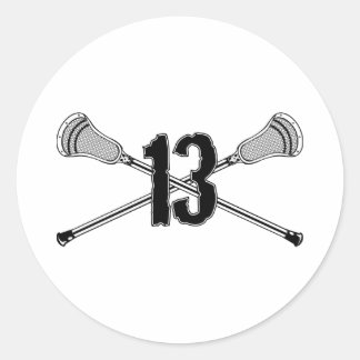 Lacrosse Number 13 Aufkleber