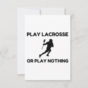 LACROSSE ODER NICHTS SPIELEN DANKESKARTE