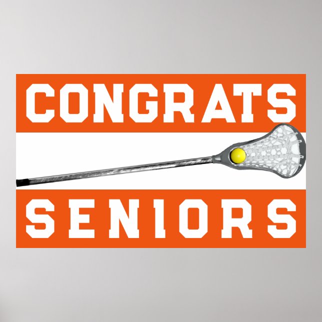 Lacrosse Orange Senior Night Poster (Vorne)