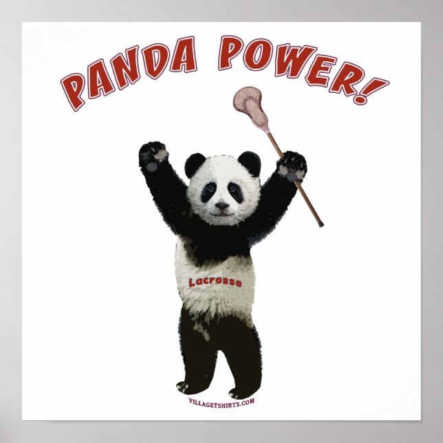 Lacrosse Panda Power Poster (Vorne)