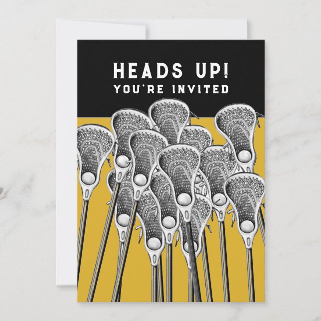 Lacrosse-Party Einladungen (Vorderseite)