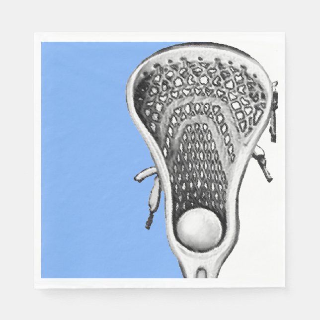 Lacrosse Party Light Blue Serviette (Vorderseite)