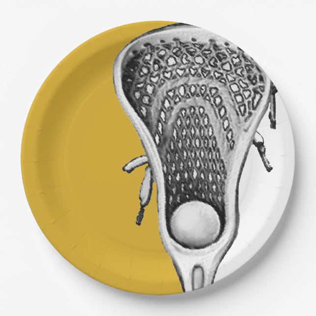 Lacrosse Party Pappteller (Vorderseite)
