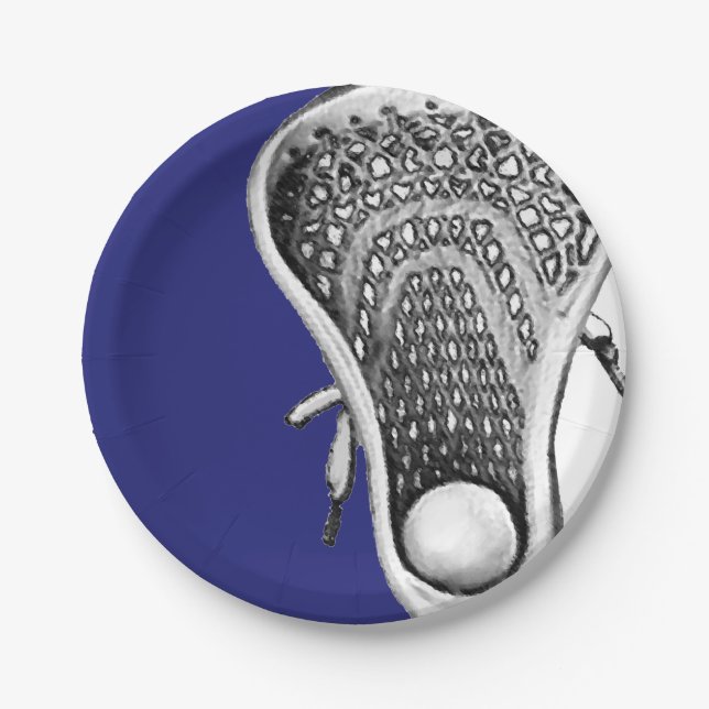 Lacrosse Party Pappteller (Vorderseite)