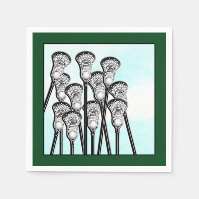 Lacrosse Party Serviette (Vorderseite)